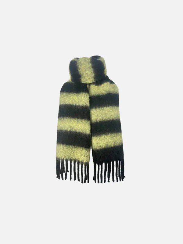 Stripe Tassel Wool Scarf sold by Aelfric Eden
