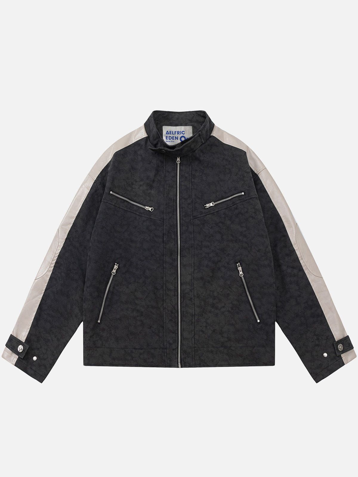 Aelfric Eden Multi Zip Up Patchwork Leather Jacket sold by Aelfric Eden