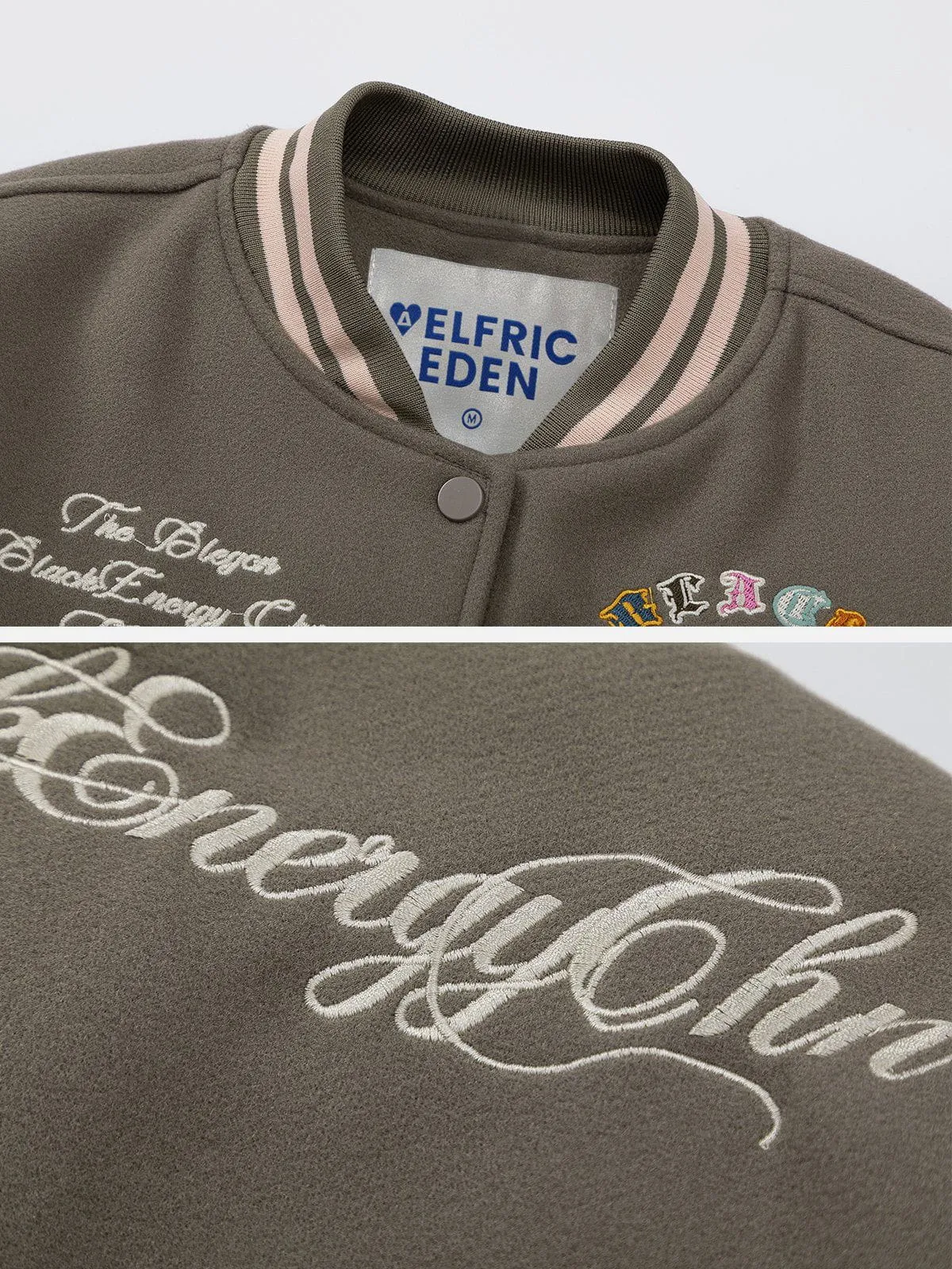 Aelfric Eden Letter Embroidery Varsity Jacket sold by Aelfric Eden product image thumbnail 4