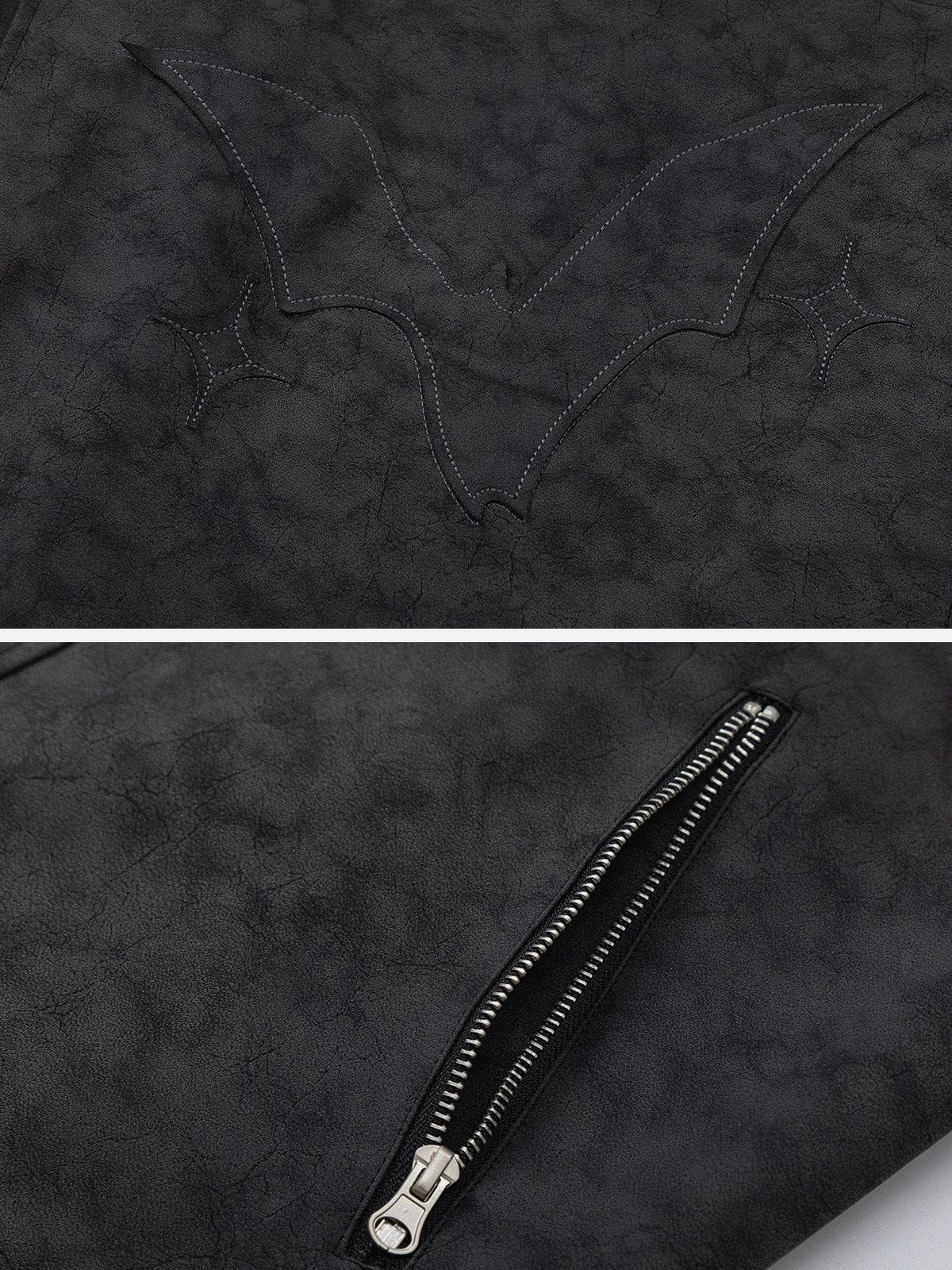 Aelfric Eden Multi Zip Up Patchwork Leather Jacket sold by Aelfric Eden product image thumbnail 3