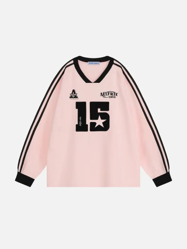 Aelfric Eden Stripe V-Neck Sweatshirt sold by Aelfric Eden
