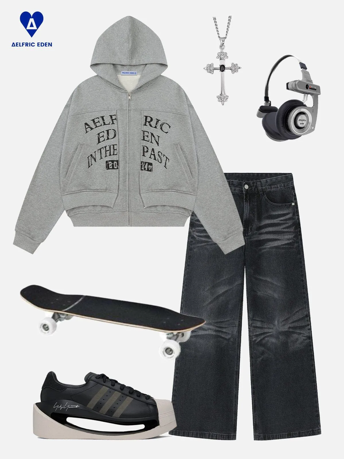 Aelfric Eden Two Layer Cropped Zip Up Hoodie sold by Aelfric Eden product image thumbnail 3