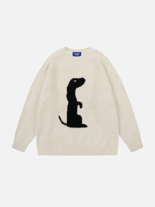 Aelfric Eden Cute Dog Jacquard Sweater sold by Aelfric Eden