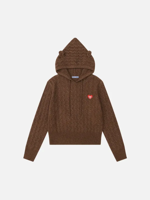 Aelfric Eden Vintage Cropped Knit Hoodie sold by Aelfric Eden