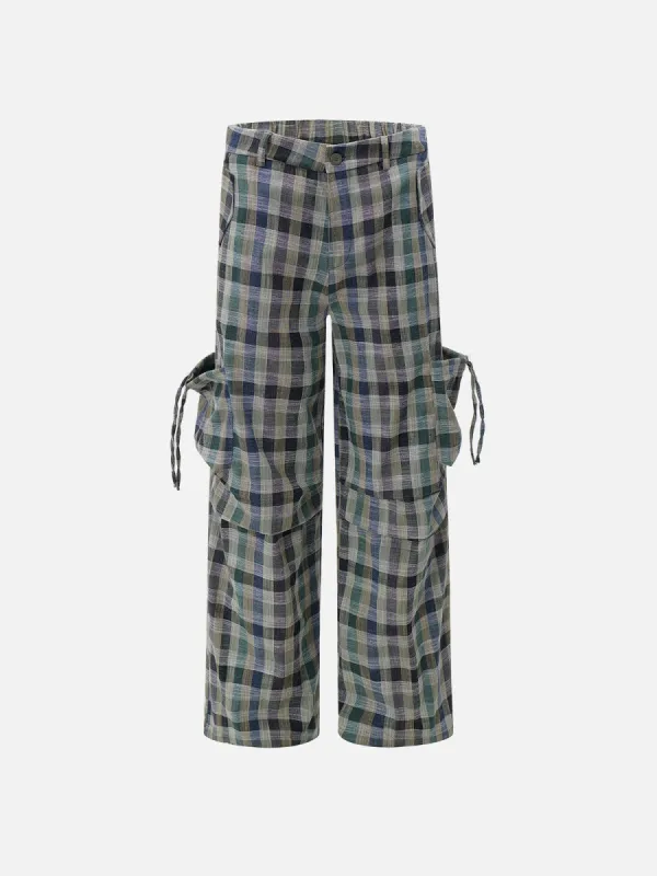 Aelfric Eden Plaid Wrinkle Loose Pants sold by Aelfric Eden
