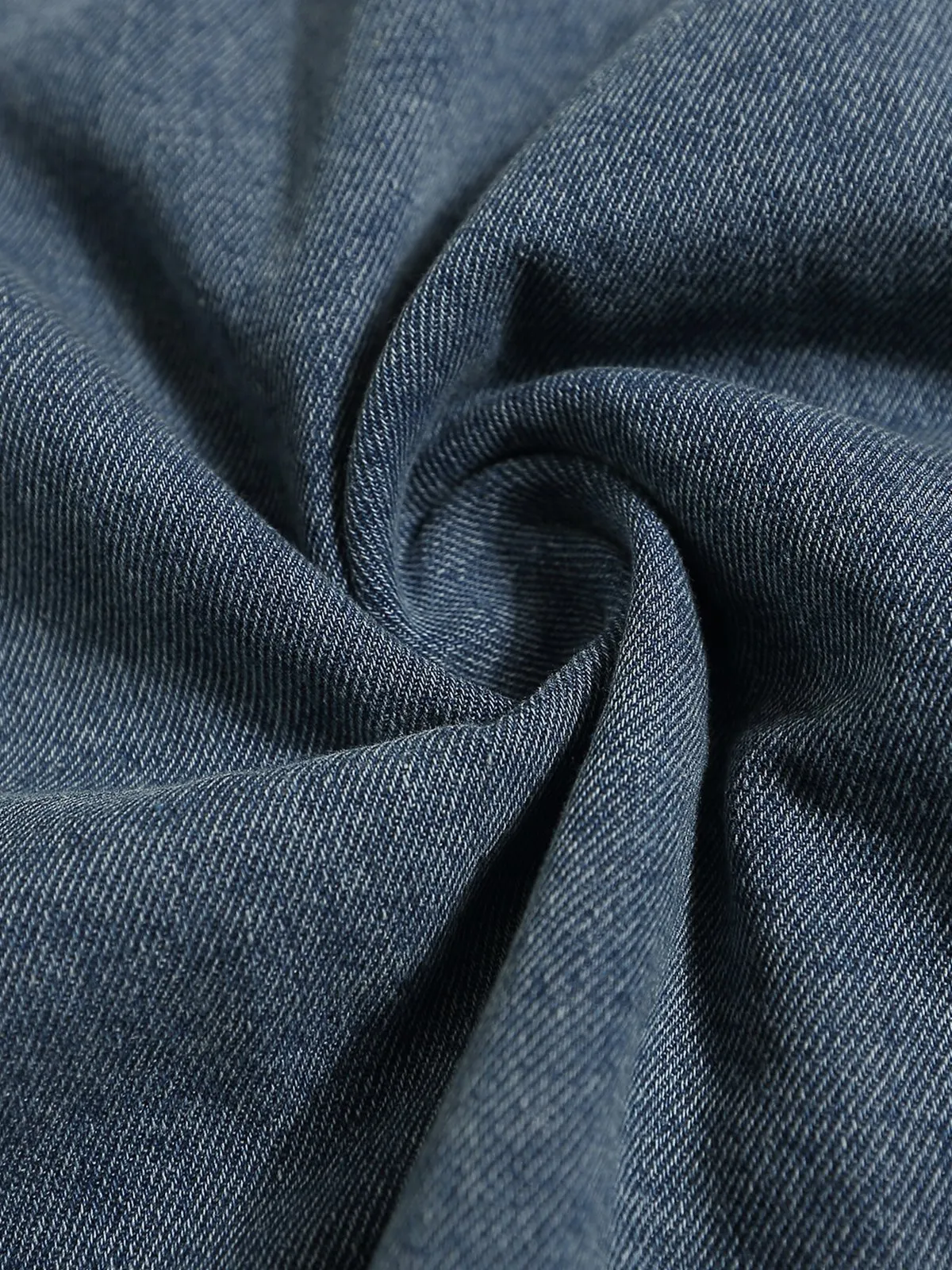 Aelfric Eden Flower Embroidery Denim Short Sleeve Shirt sold by Aelfric Eden product image thumbnail 4