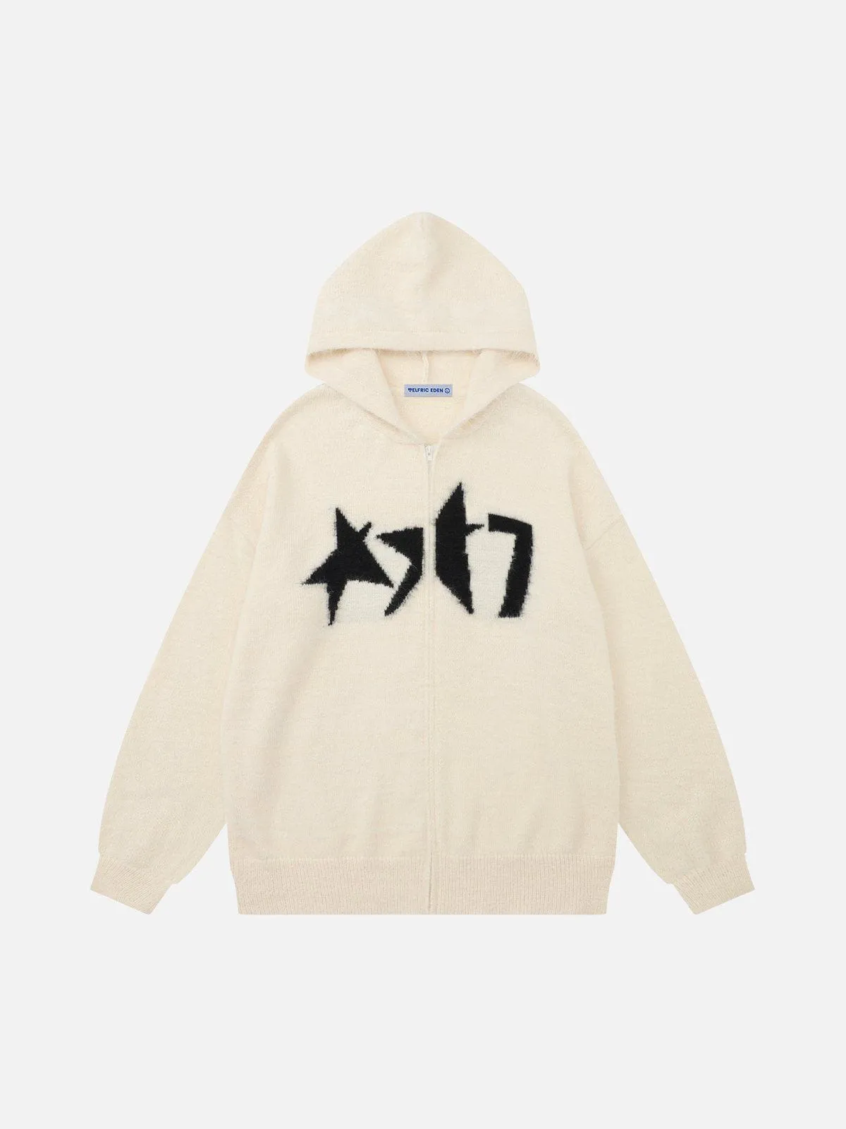 Aelfric Eden Star Graphic Knit Zip Up Hoodie sold by Aelfric Eden