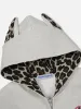 Aelfric Eden Leopard Print Patchwork Zip Up Hoodie sold by Aelfric Eden