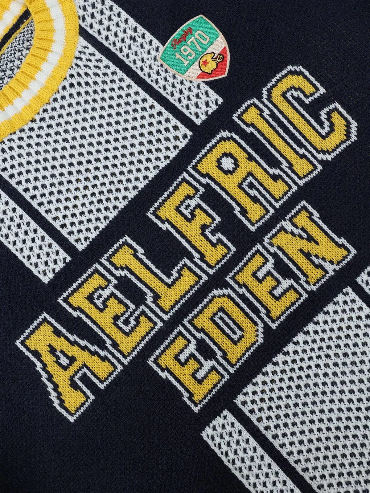 Aelfric Eden Color Blocking Mesh Patchwork Sweater sold by Aelfric Eden product image thumbnail 4