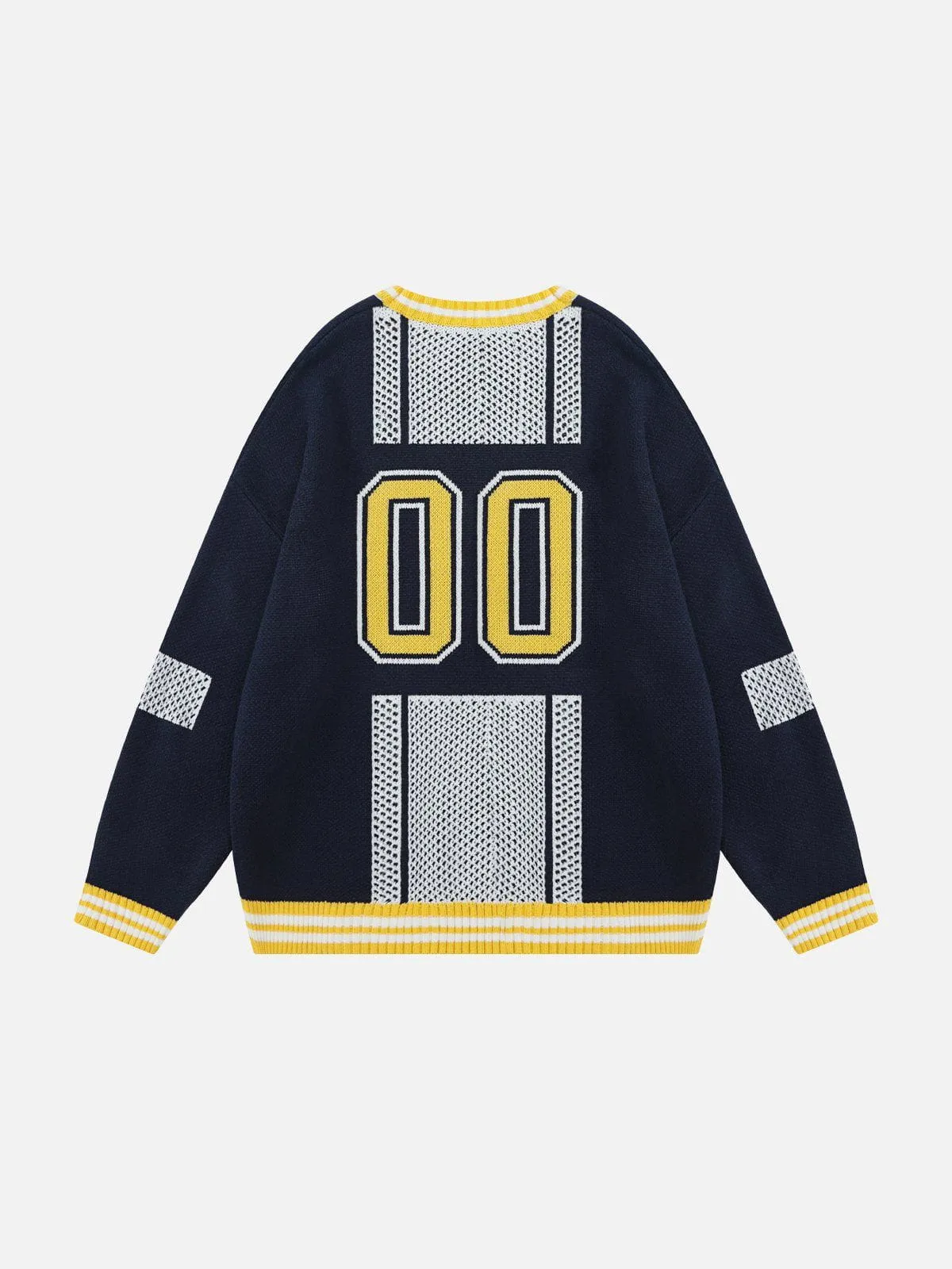 Aelfric Eden Color Blocking Mesh Patchwork Sweater sold by Aelfric Eden product image thumbnail 2