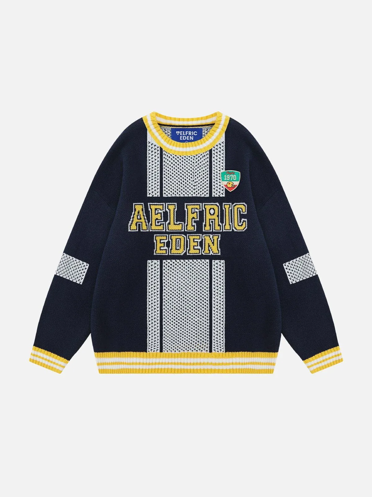 Aelfric Eden Color Blocking Mesh Patchwork Sweater sold by Aelfric Eden