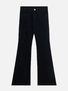 Butterfly Applique Washed Jeans sold by Aelfric Eden