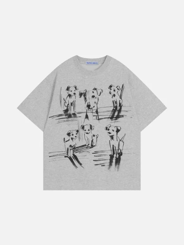 Aelfric Eden Line Graffiti Dog Tee sold by Aelfric Eden