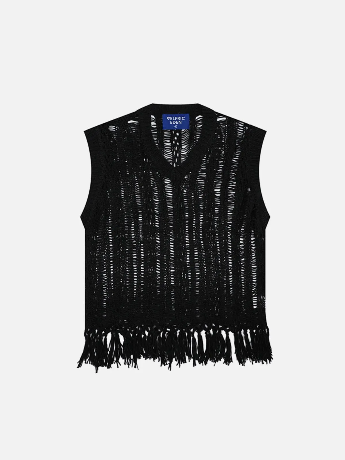 Aelfric Eden Open Knit Tassel Sweater Vest sold by Aelfric Eden product image thumbnail 3