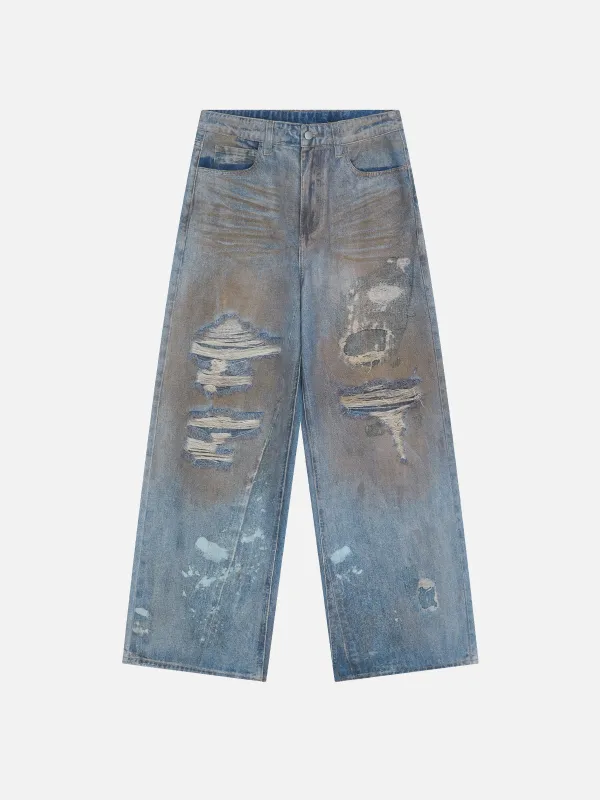 Aelfric Eden Mud Dyeing Washed Loose Jeans sold by Aelfric Eden