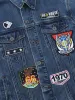 Aelfric Eden Embroidery Badge Boxy Denim Jacket sold by Aelfric Eden