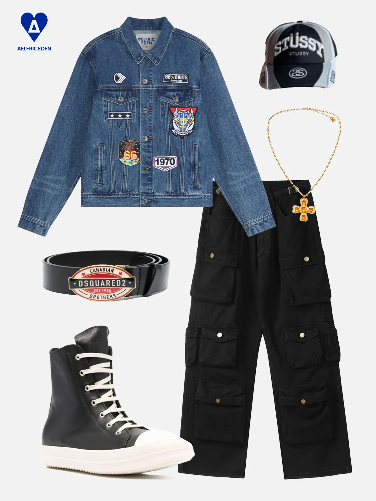 Aelfric Eden Embroidery Badge Boxy Denim Jacket sold by Aelfric Eden product image thumbnail 3