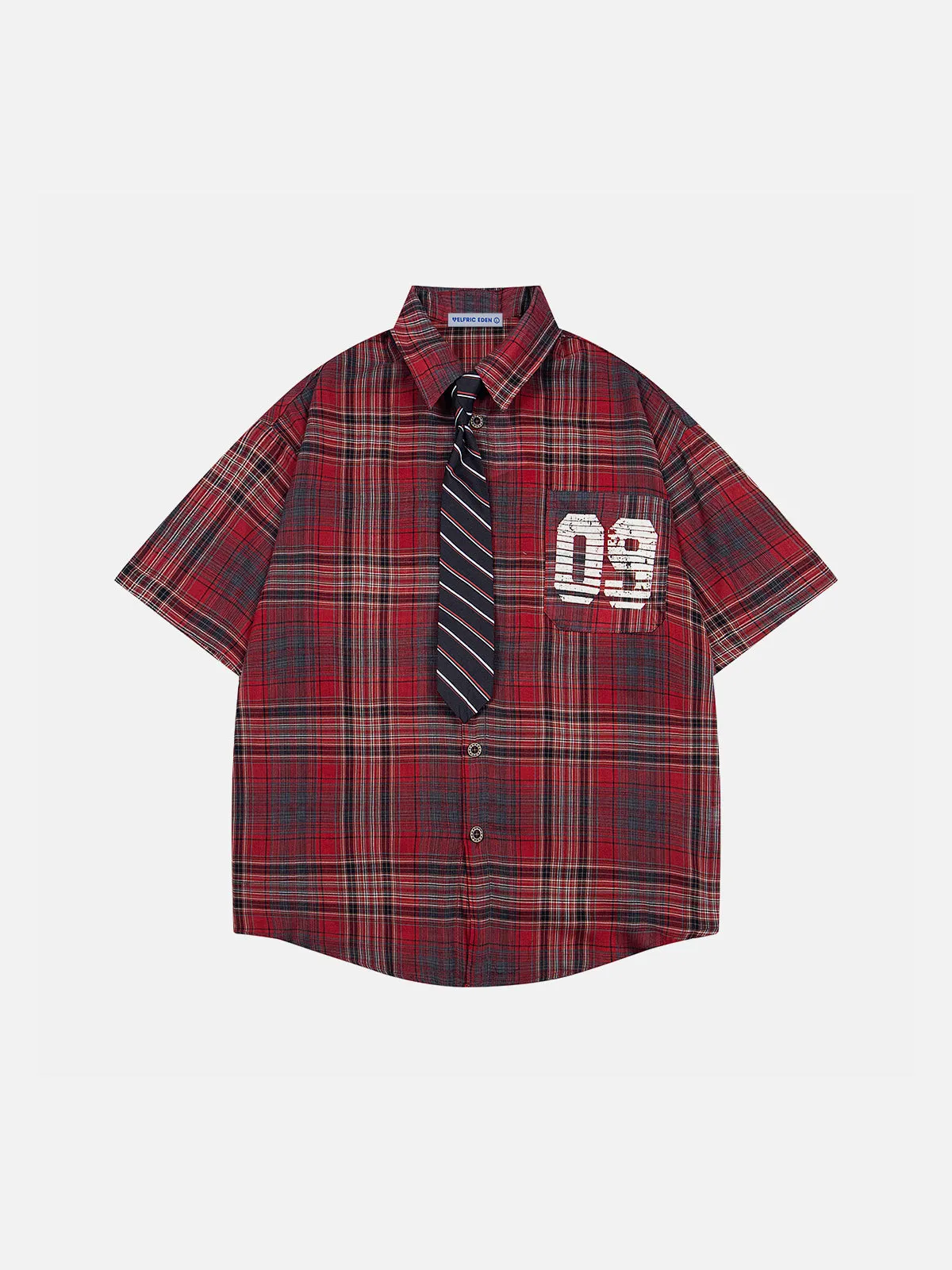 Aelfric Eden Plaid Tie 09 Graphic Shirt sold by Aelfric Eden product image thumbnail 2