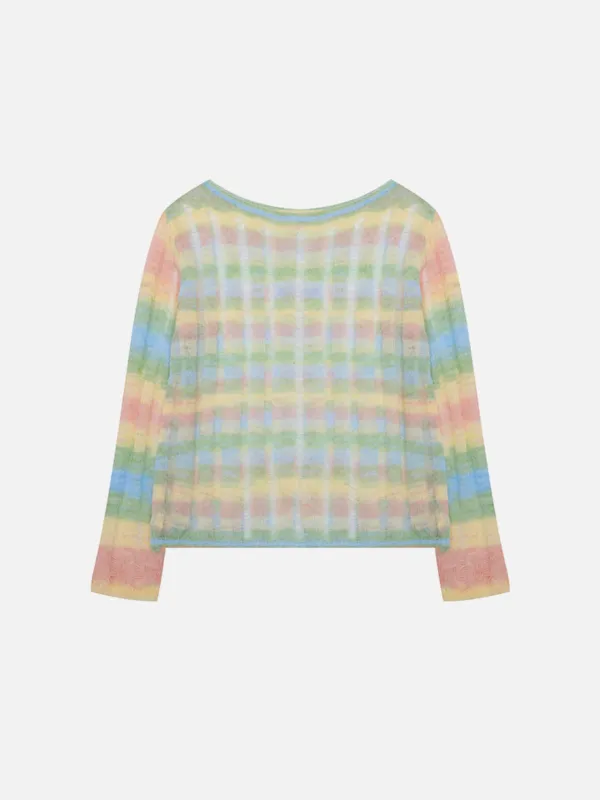 Aelfric Eden Cropped Boxy Gradient Sweater sold by Aelfric Eden