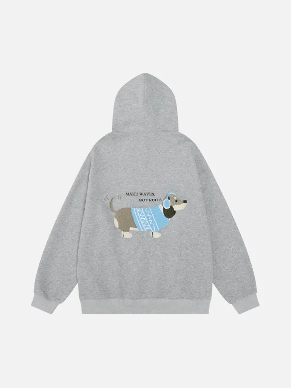 Aelfric Eden Headset Dachshund Graphic Pullover Hoodie sold by Aelfric Eden