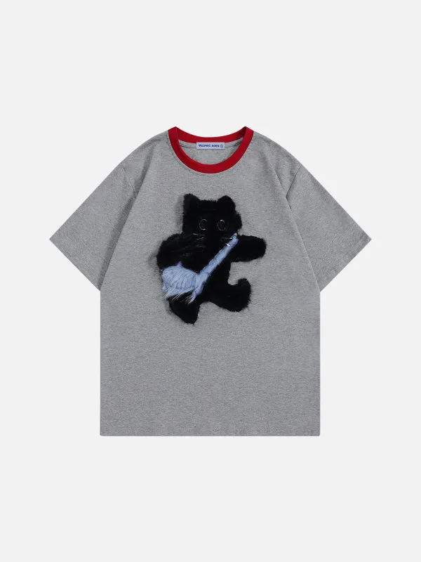 Aelfric Eden 3D Plush Cat Tee sold by Aelfric Eden