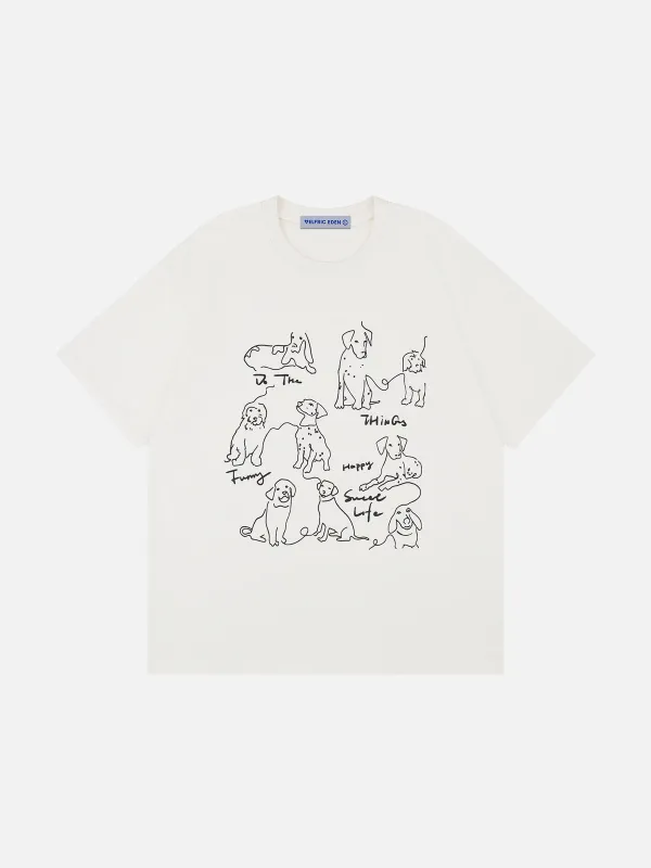Aelfric Eden Sketch Dog Graphic Tee sold by Aelfric Eden