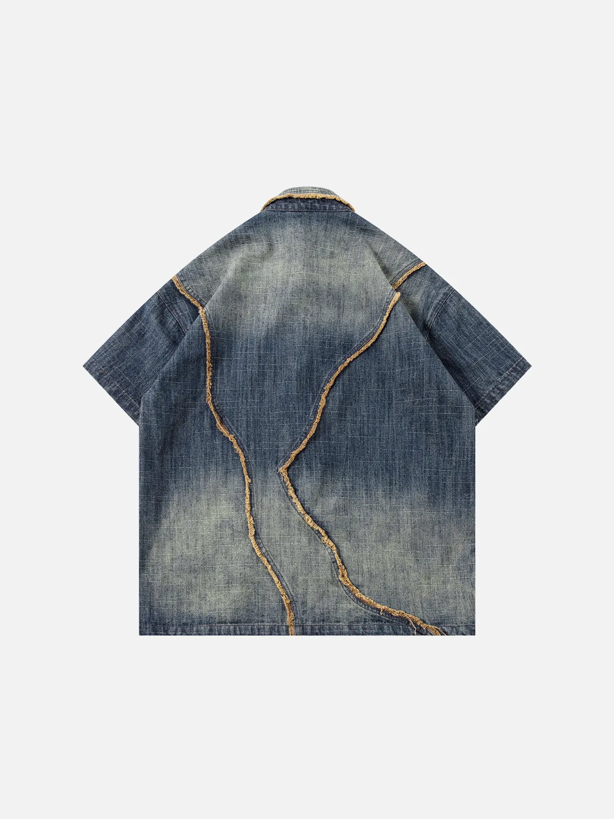 Aelfric Eden Washed Denim Short Sleeve Shirt sold by Aelfric Eden product image thumbnail 3
