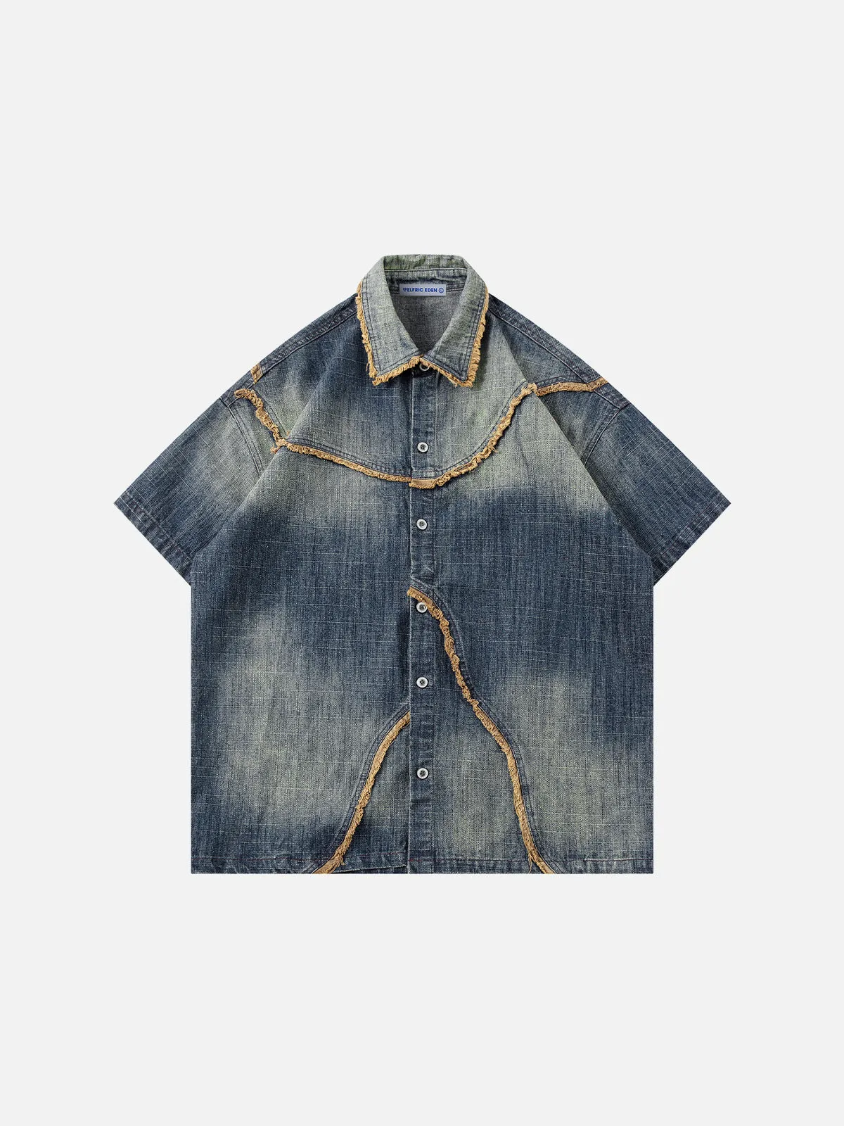 Aelfric Eden Washed Denim Short Sleeve Shirt sold by Aelfric Eden