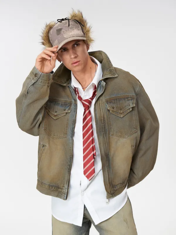 Aelfric Eden Vintage Mud Dyeing Denim Jacket sold by Aelfric Eden