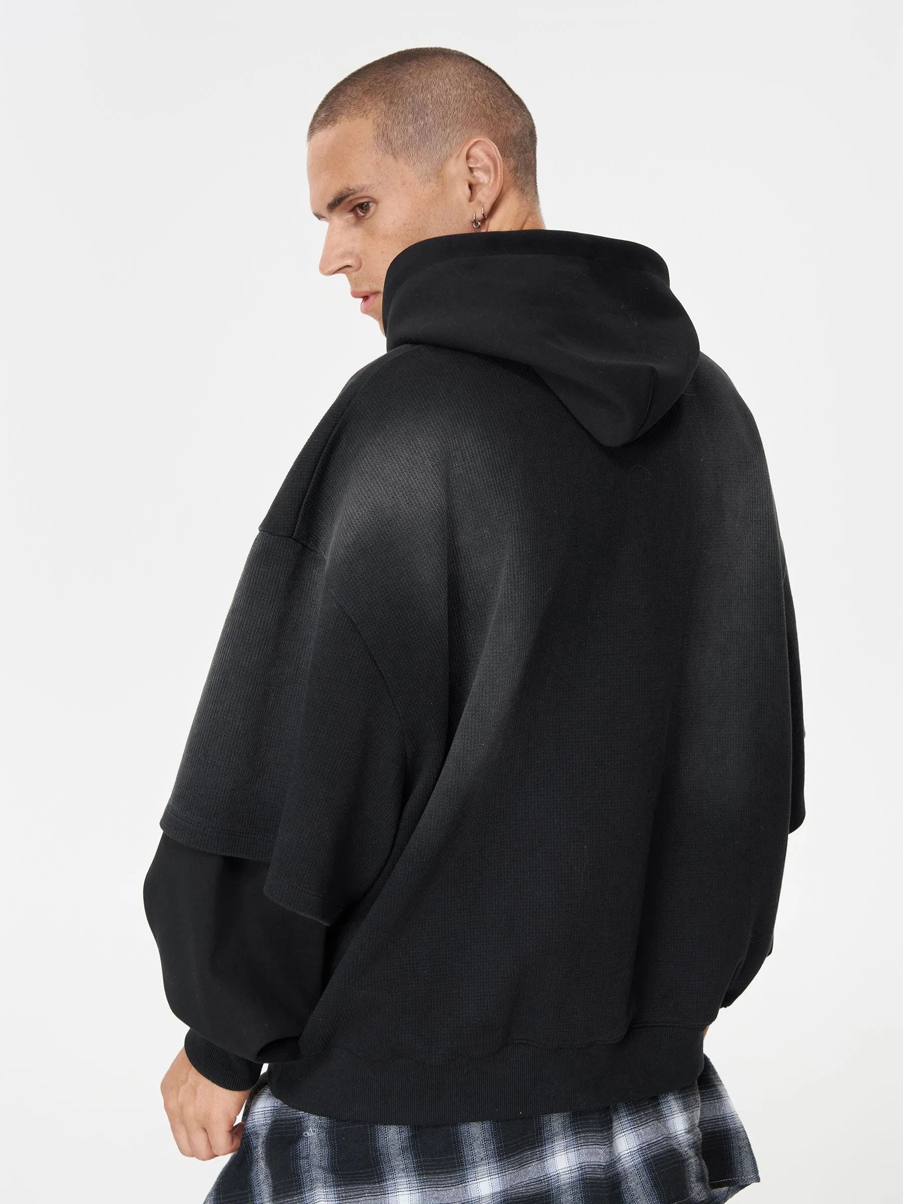 Aelfric Eden Distressed Washed Two Layer Hoodie sold by Aelfric Eden product image thumbnail 5