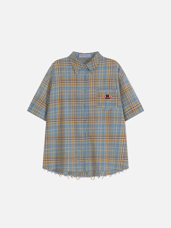 Aelfric Eden Gradient Plaid Pocket Shirt sold by Aelfric Eden
