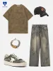 Aelfric Eden Distressed Slogan Print Tee sold by Aelfric Eden
