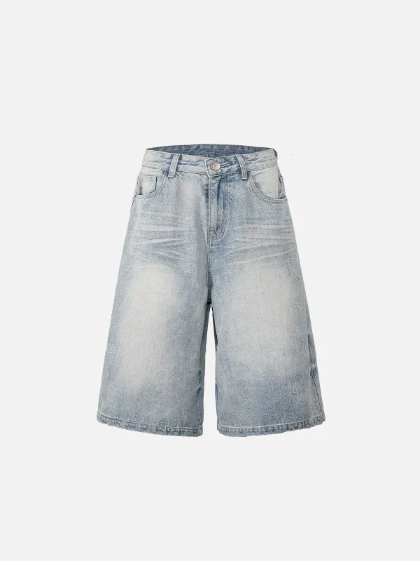 Aelfric Eden Distressed Washed Loose Longline Jorts sold by Aelfric Eden
