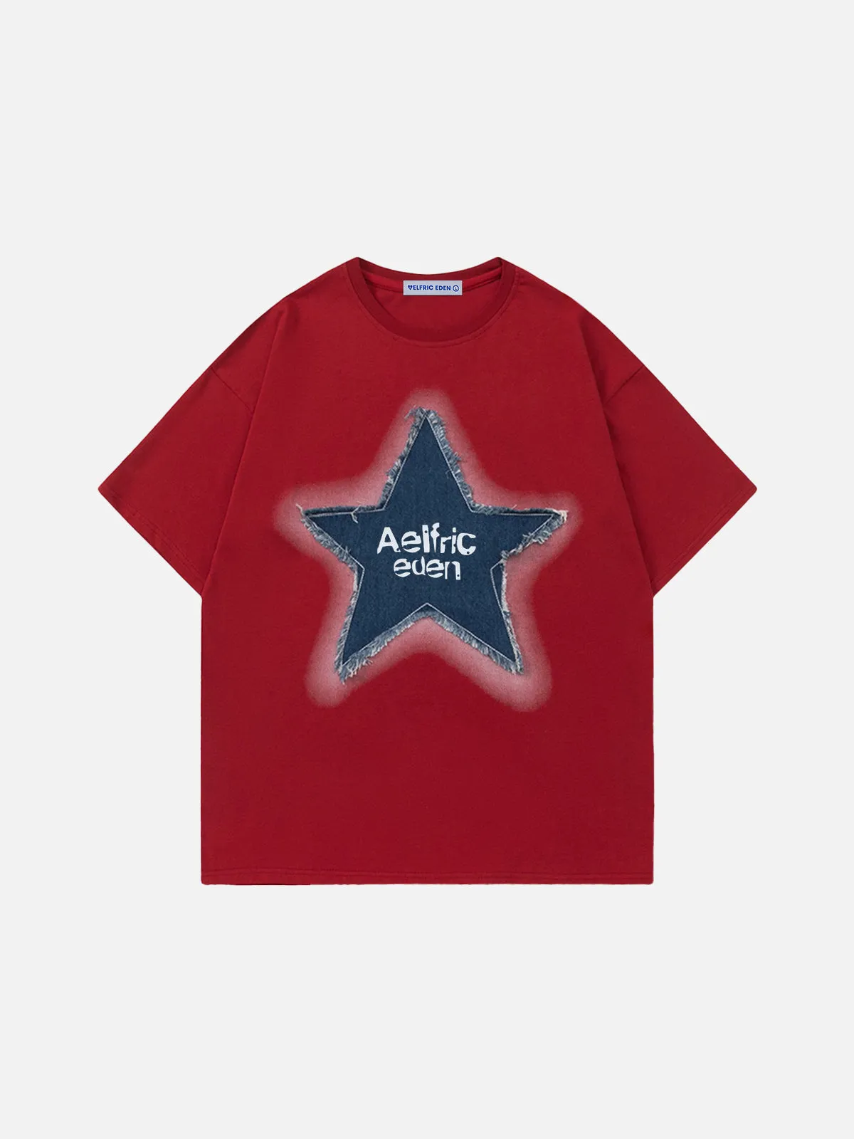 Aelfric Eden Denim Star Applique Tee sold by Aelfric Eden