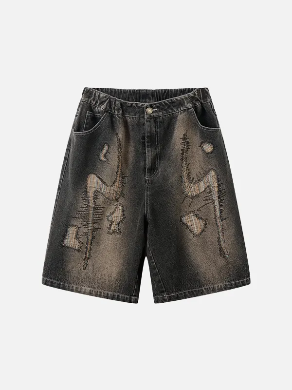 Aelfric Eden Applique Embroidery Baggy Jorts sold by Aelfric Eden