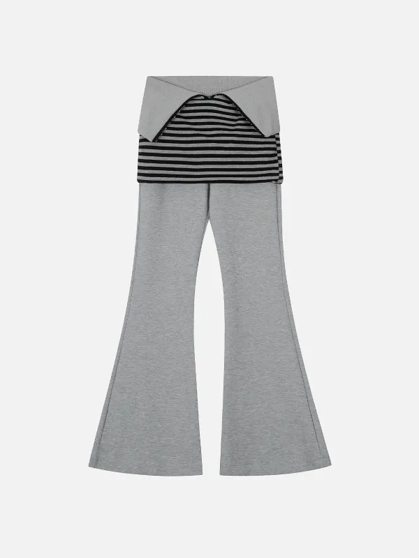 Aelfric Eden Stripe Fold-Over Flared Sweatpants sold by Aelfric Eden
