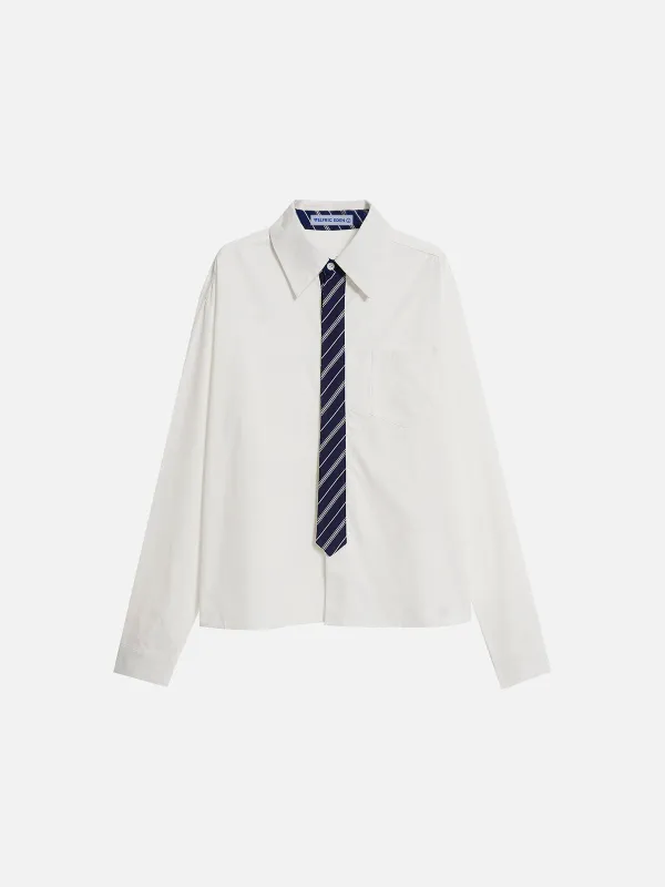 Aelfric Eden Stripe Tie Long Sleeve Shirt sold by Aelfric Eden