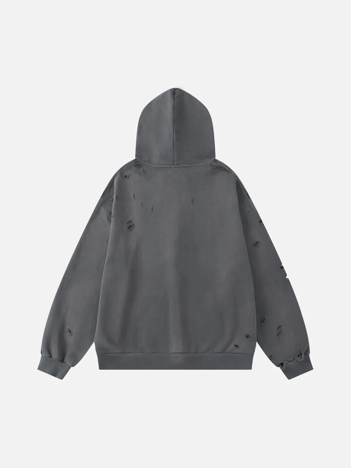 Aelfric Eden Oversized Distressed Zip-Up Hoodie sold by Aelfric Eden product image thumbnail 2