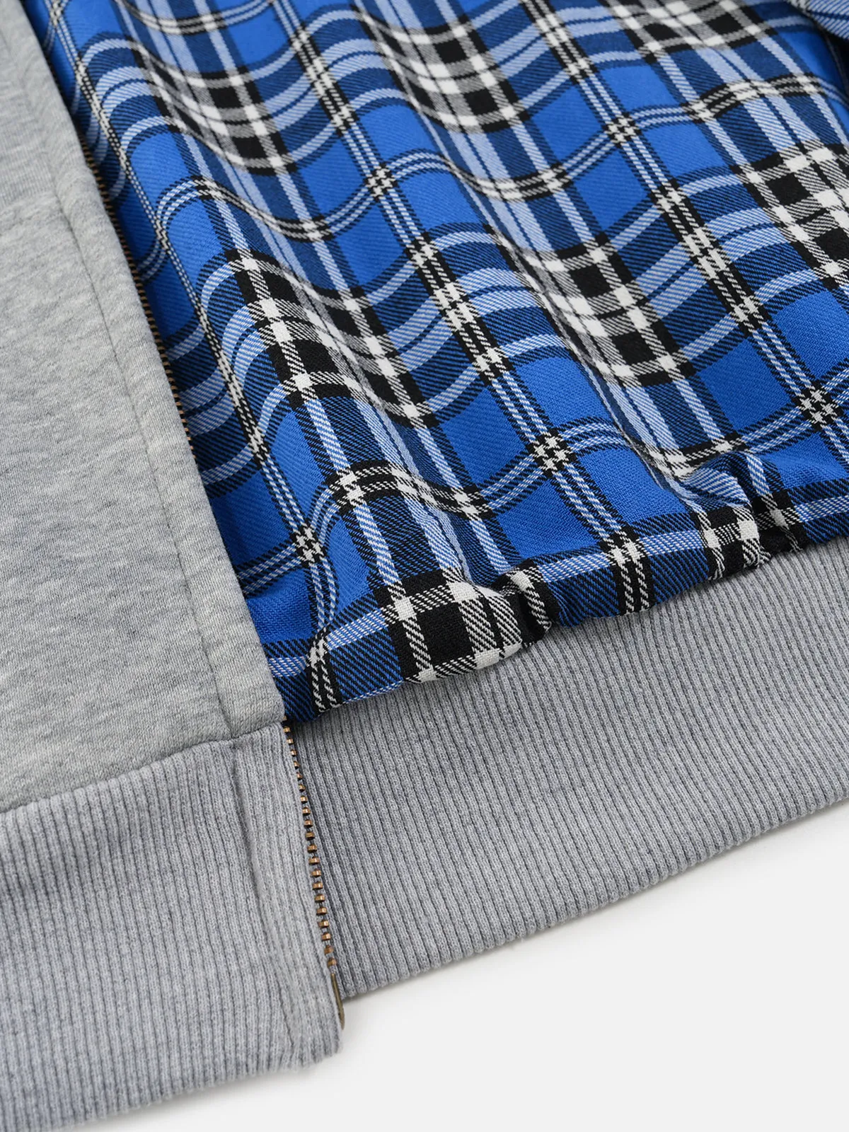 Aelfric Eden Plaid Patchwork Zip Up Hoodie sold by Aelfric Eden product image thumbnail 5