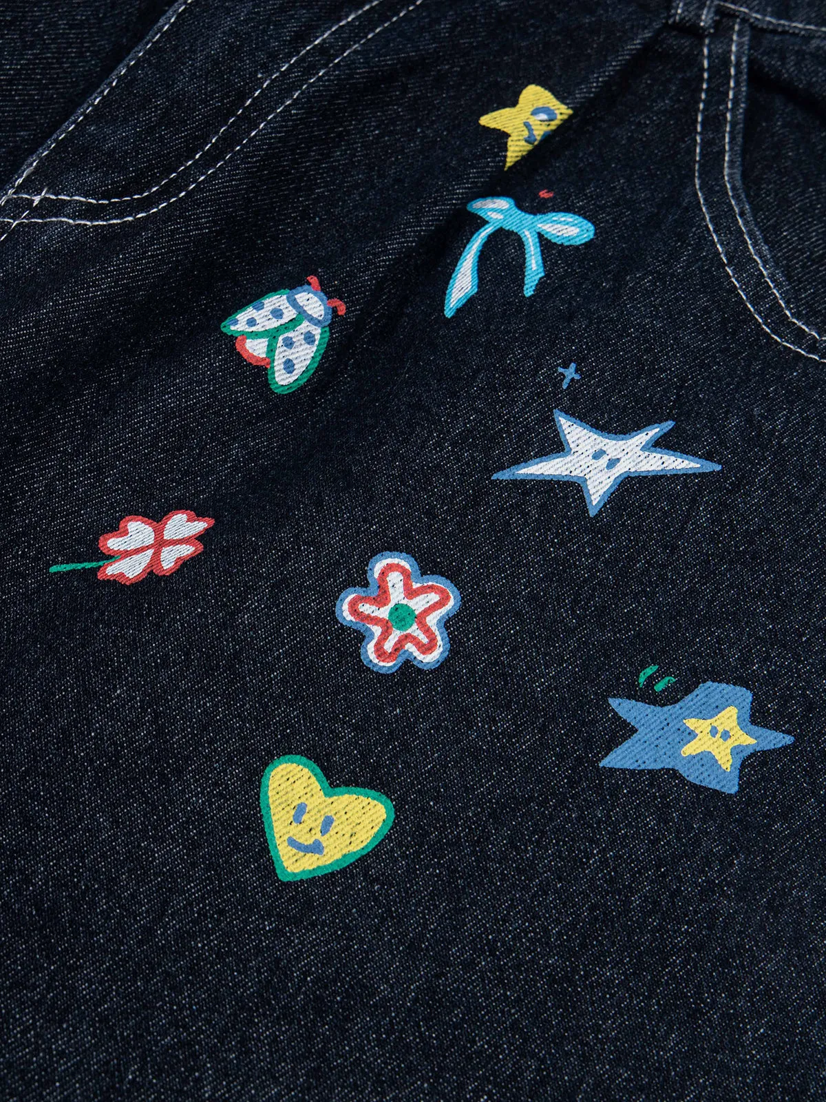 Aelfric Eden Cartoon Sticker Graphic Baaggy Longline Jorts sold by Aelfric Eden product image thumbnail 3