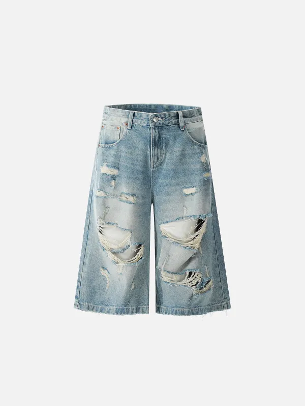 Aelfric Eden Ripped Distressed Baggy Longline Jorts sold by Aelfric Eden