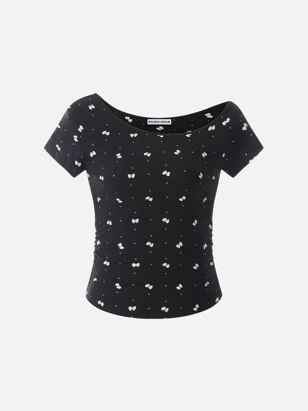 Aelfric Eden Bow Oblique Shoulder Tee made by Aelfric Eden