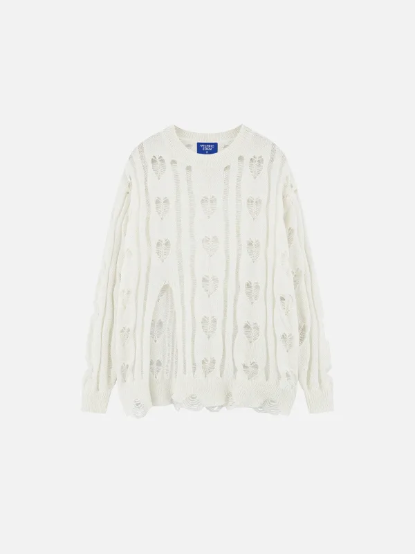Aelfric Eden Heart Open Knit Sweater sold by Aelfric Eden