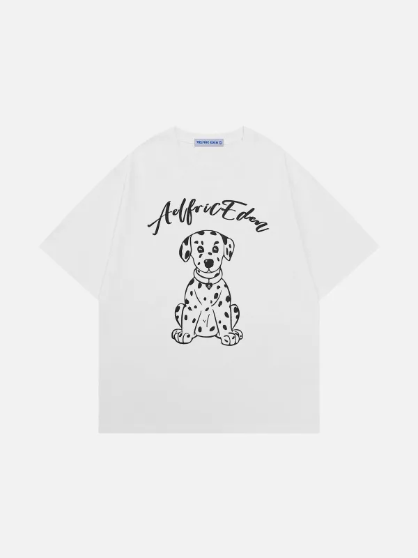 Aelfric Eden Cartoon Dalmatian Print Tee sold by Aelfric Eden