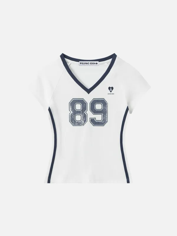 Aelfric Eden 89 V-Neck Sporty Baby Tee sold by Aelfric Eden