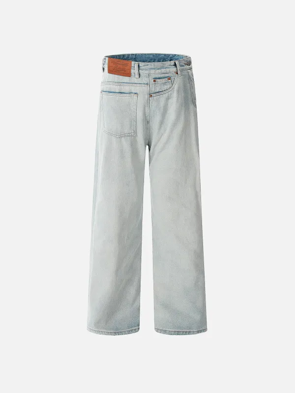 Aelfric Eden Irregular Design Washed Jeans sold by Aelfric Eden
