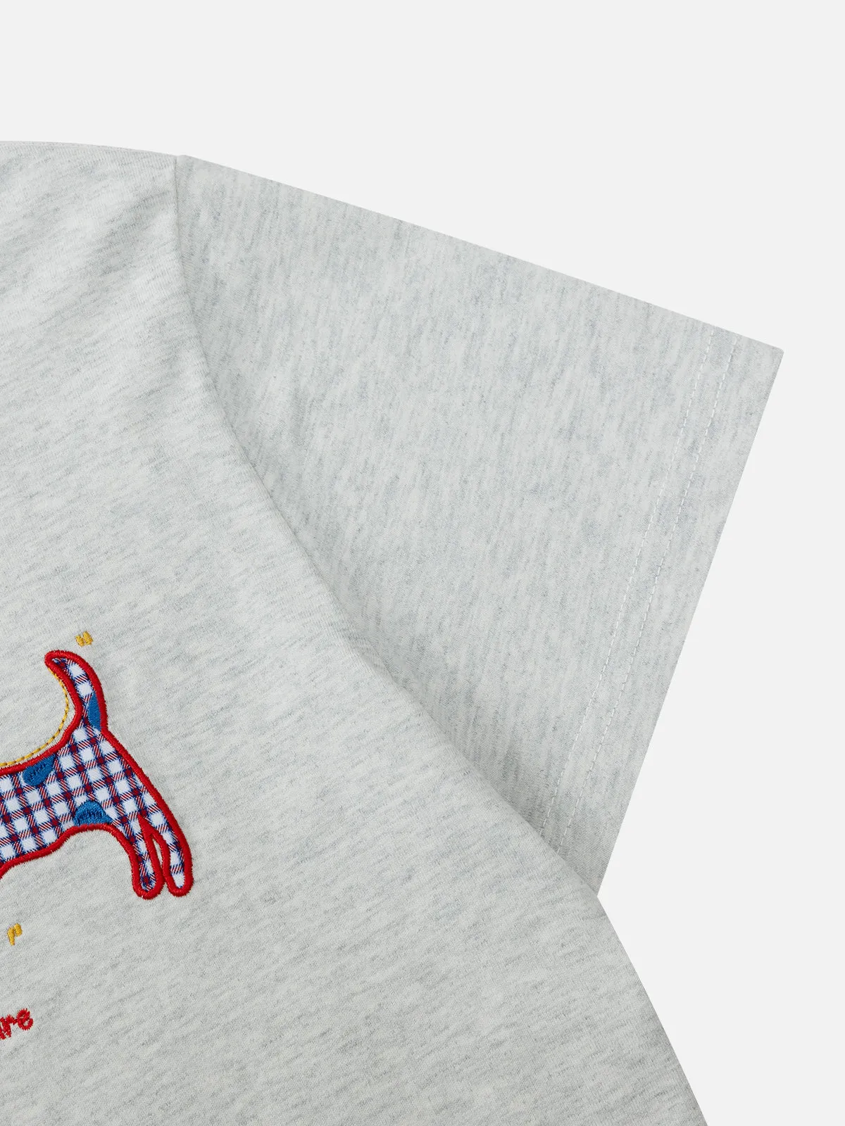 Aelfric Eden Plaid Embroidery Dog Tee sold by Aelfric Eden product image thumbnail 4