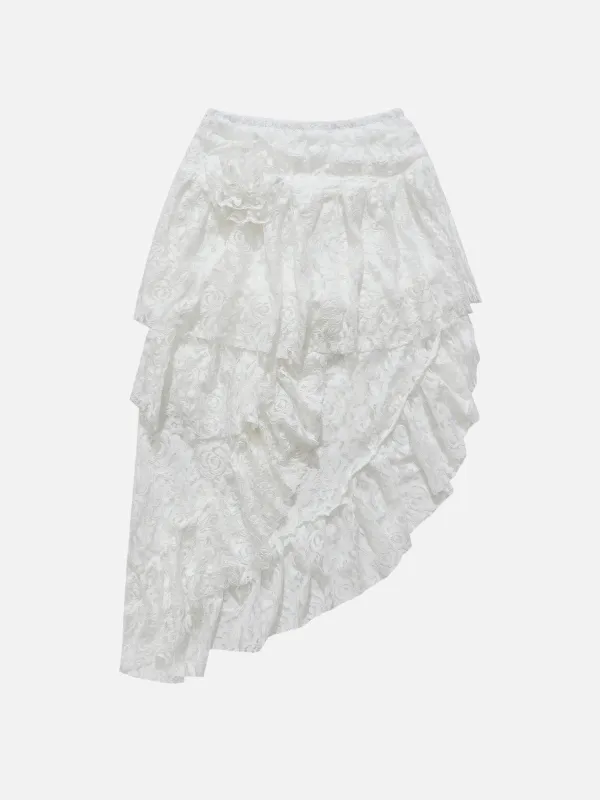 Aelfric Eden Lace Eyelet Asymmetrical Skirt sold by Aelfric Eden