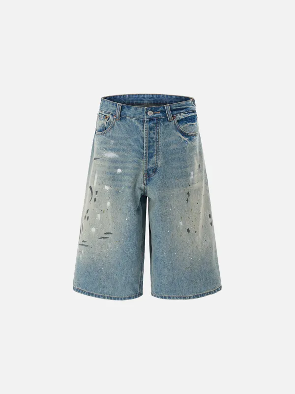 Aelfric Eden Splash-Ink Longline Jorts sold by Aelfric Eden
