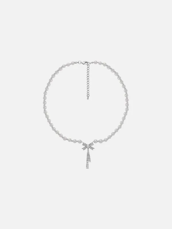 Aelfric Eden Bow Pearl Necklace sold by Aelfric Eden